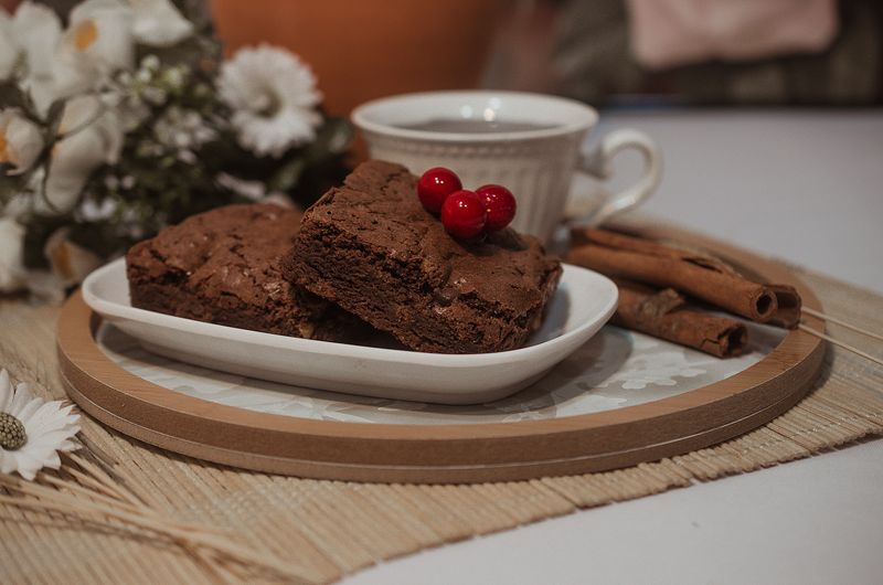 chocolate lava brownie warm dessert